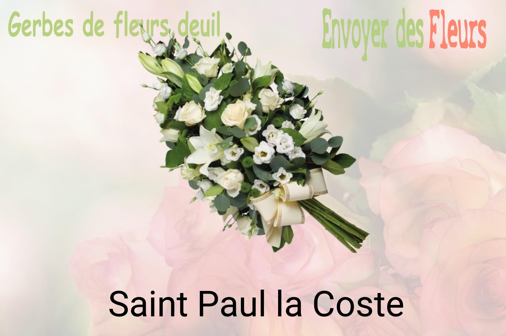 Gerbe de fleurs de deuil livrée à Saint-Paul-la-Coste